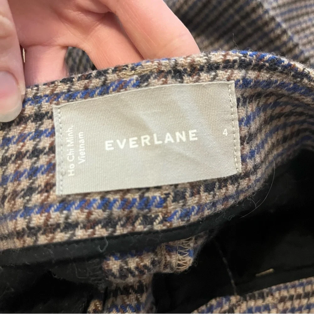 Everlane Rewool Way High Drape Pant Houndstooth - Picture 4 of 7